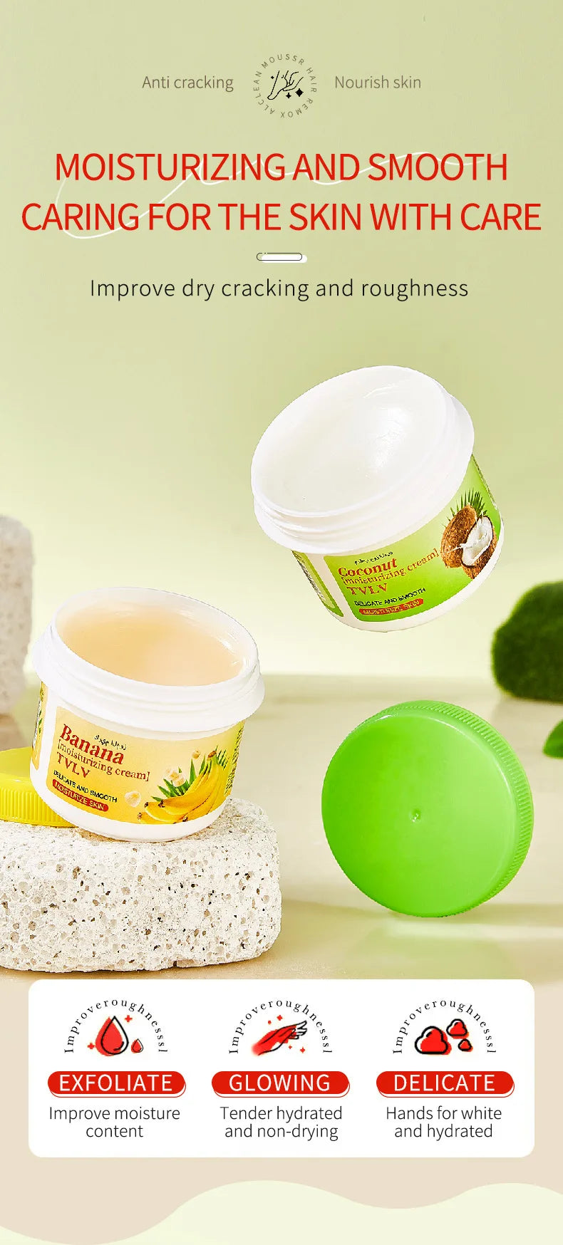 Herbal Anti Crack Foot Cream Heel Cracking Repair Products Exfoliation Dead Skin Removal Softening Moisturize Smooth Skin Care
