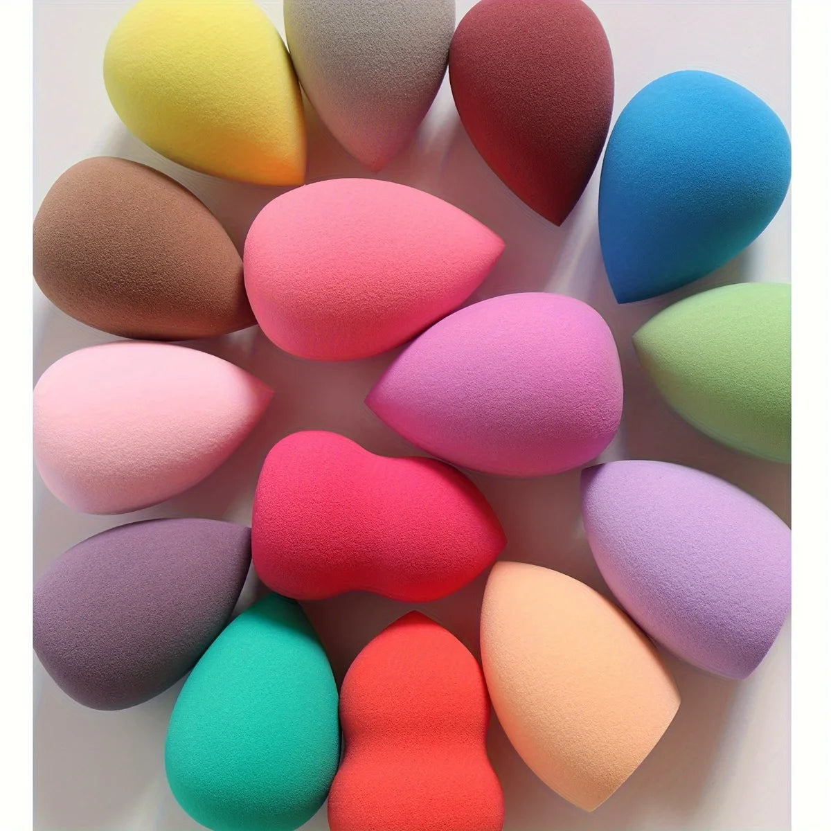 5/10Pcs Ombre Makeup Sponge Set, Vegan Latex-Free Soft Blender, Dual Use Liquid Powder Foundation, Travel Size All Skin Types