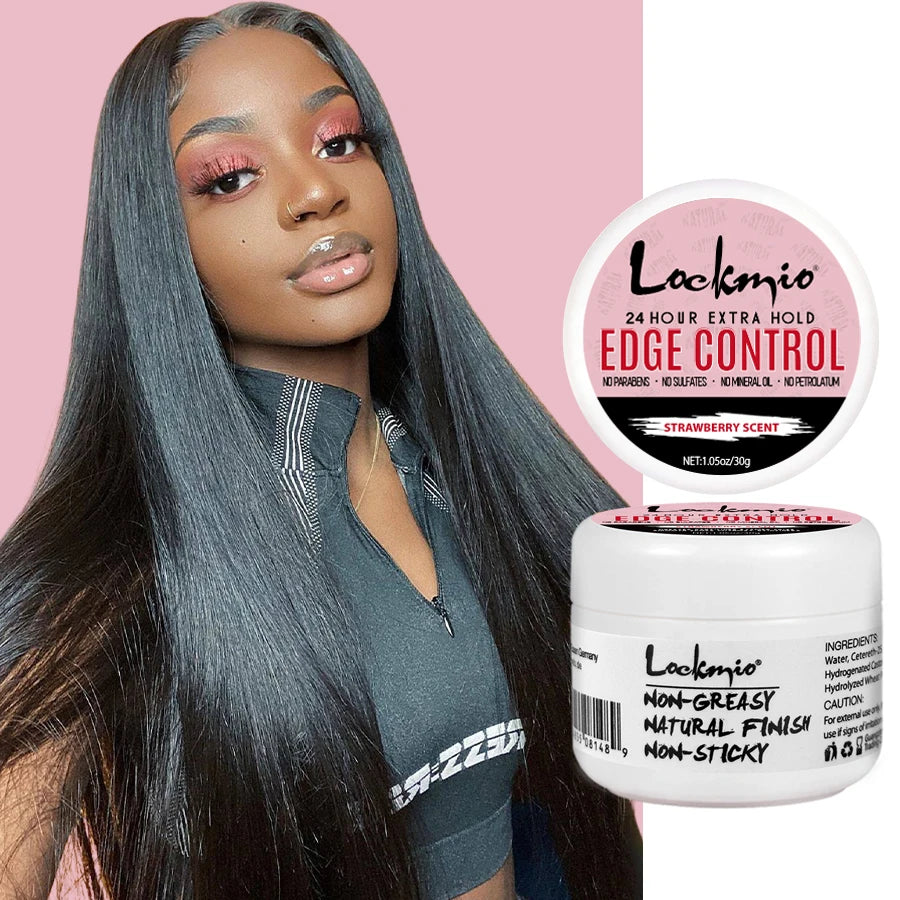 Women and Kid 30g Edge Control Gel Long Lasting Hold Control Wax Natural Finishing Anti-frizz Hair Wax Smoothing Styling Pomade