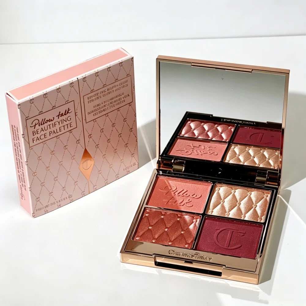 Charlotte Tilbury Peachy Blush For Cheeks Easy To Blend&Eyeshadow Contour Palette To Enhance Facial Features And Add Dimension