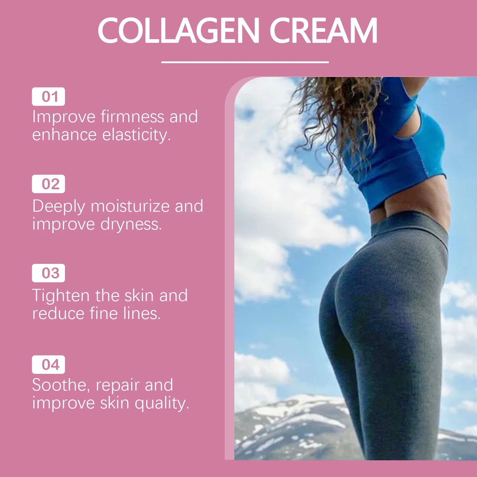 Hip Firming Cream Firming Improve Skin Sagging Increase Elasticity Tighten Lotion Shaping Lift up Buttock Massage Care for Women