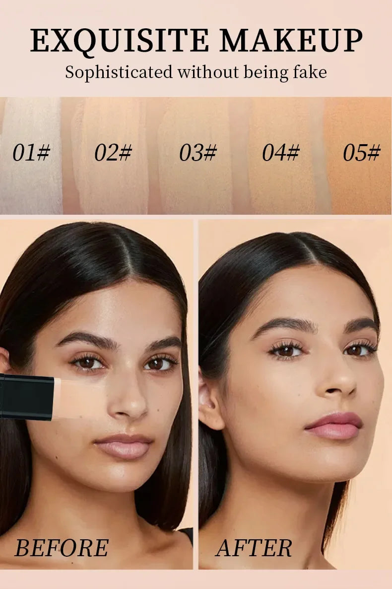 Eraser Foundation Stick Water Moist Light Concealer Foundation Covering Acne Scarring Dark Under-eye Circles Face Beauty Makeup