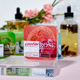 Handmade Kojic Acid Soap with Loofah 100g Lemon Lavender Rose Turmeric Essential Oil Bath Bar New Design Exfoliating Cleansing