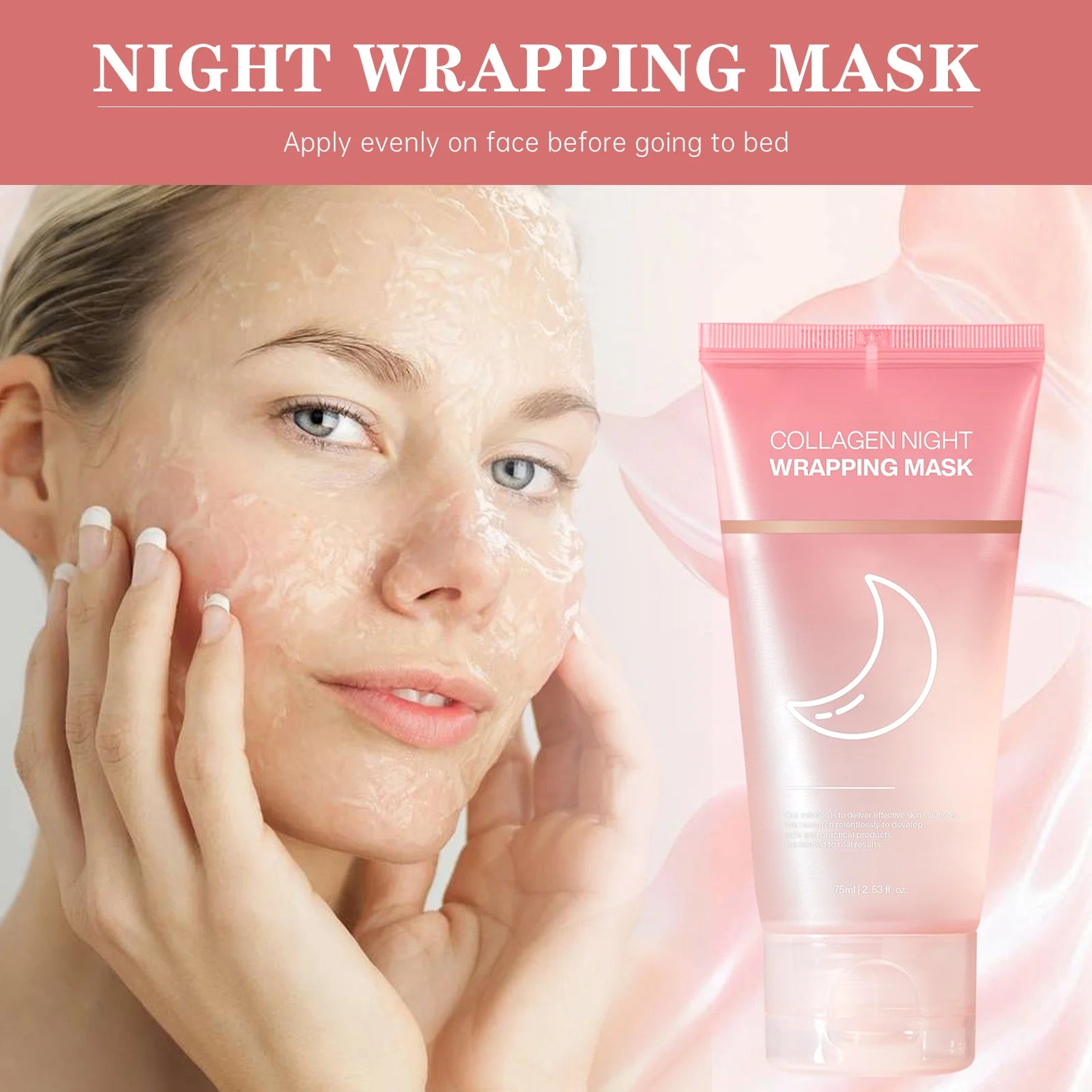 Hydrating Face Mask  Reduces Sagging Collagen Overnight Firming Mask for Elasticity Dullness Wrapping Peel-Off Mask Skincare