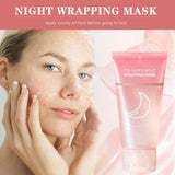 Hydrating Face Mask  Reduces Sagging Collagen Overnight Firming Mask for Elasticity Dullness Wrapping Peel-Off Mask Skincare
