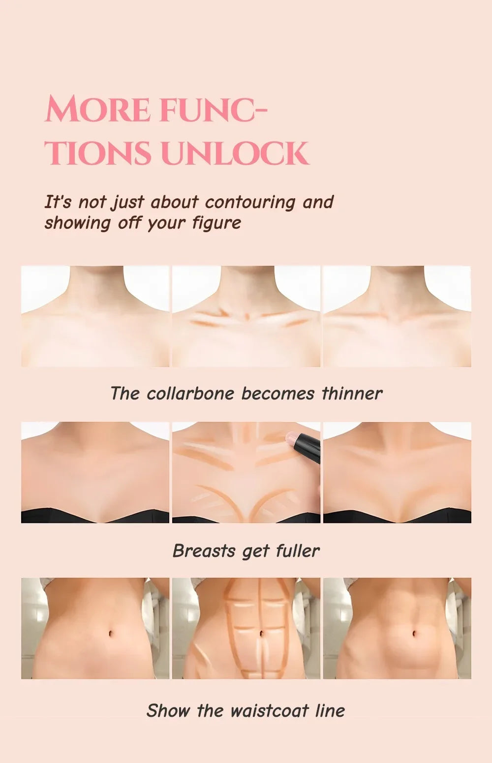 Double-head Highlight Shadow Stick Face Bronzer Contouring Pen Foundation Cream Concealer Makeup Base Beauty Women's Cosmetics