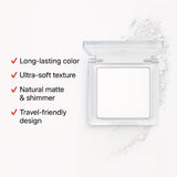 Long Lasting Matte highlights with eyeshadow tray - Shiny glitter for natural contours of all skin tones, orange and white