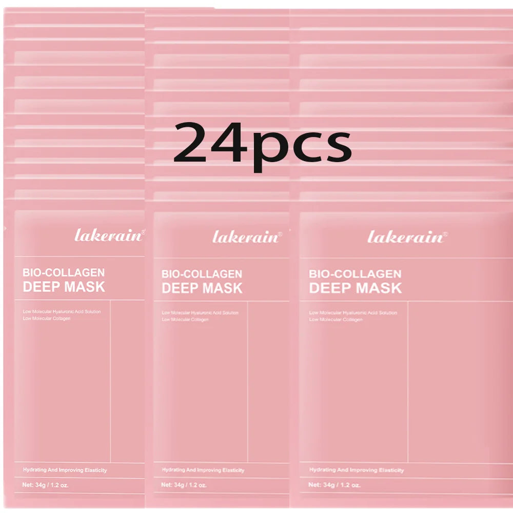 Bio-Collagen Real Deep Mask Supplement Collagen Hydrating Overnight Hydrogel Mask Elasticity Improvement Pore Minimizing Firming