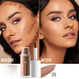 4-Color 3D Face Contour Liquid Bronzer Shade Smooth Highlight Mirror Lasting Natural Nose Shadow Waterproof Brighten Makeup