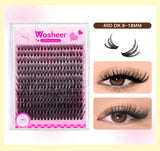 WOSHEER Eyelash Clusters Kit Thick Individual Lashes Lash Bond And Seal And Remover Faux Mink Lashes Eyelash Extension DIY