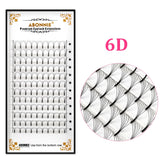 Abonnie 3D/4D/5D/6D Premade Volume Fans Fluffy Lashes Long Stem Russian Volume Eyelashes Extension All Size Fans
