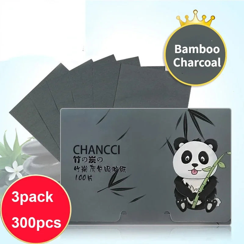 100/300pcs/6Packs Protable Face Oil Blotting Paper Matting Wipes Facial Cleanser Oil Control Oil-absorbing Face Cleaning Tools