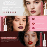 6Pcs/8Pcs Matte Color Lasting Lip Gloss Set Three-Dimensional Plastic Lips Waterproof Anti-Sweat Non-Stick Cup Lipstick Set