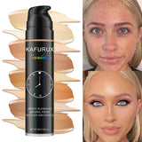 8-Color Liquid Foundation Makeup Set Waterproof Sweat-Resistant Concealer Professional Korean Style Face Base for Flawless Look