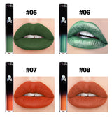 Halloween Goth Lipstick Set Long Lasting Smudgeproof Dark Matte Lip Gloss Velvet Lipsticks Black Liquid Lipstick for Halloween