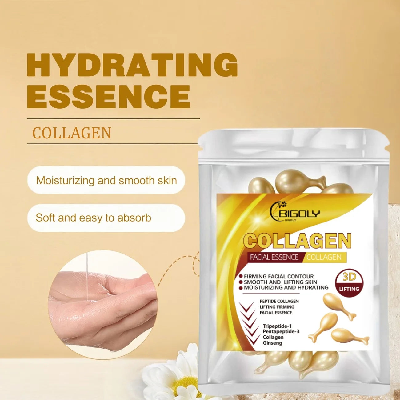 Collagen Facial Essence Capsules – Hydrating & Firming Serum