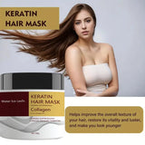 Miracle Hair Mask, Containing Collagen and Keratin - Deep Hair Care with Coconut Oil - Intense Moisturizing and Hydrating - Repairs Fine, Thin, Fragile, Dry, and Damaged Hair