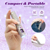 Mini Handheld UV LED Nail Lamp With Diamonds Portable Nail Dryer For Curing Gel Polish With Display Manicure Machine