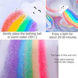 Rainbow Bath Fizzies Gift Set - Handmade Fizzies for Women 6.5 oz - Perfect for Bubble & Spa Bath - Essential and Fragrance Oils