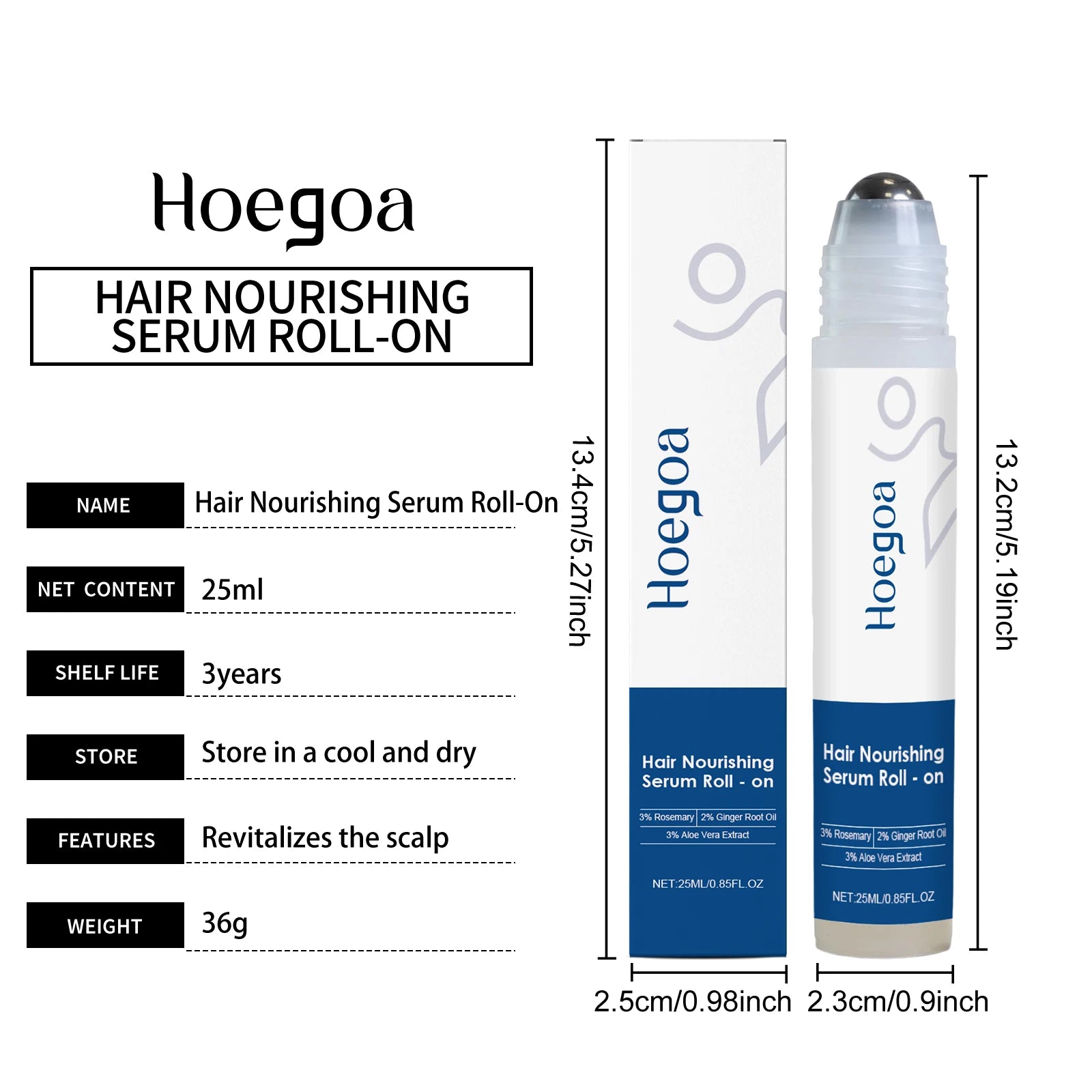 Hair Nourishing Serum Roll-On Improves Scalp Health Strengthens Hair Roots Thicker and Healthier Looking Hair Scalp Treatment Essence for Thinning Hair