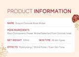 Damask Rose Hydrosol Rose Water Nourishing Skin Improve Dullness Facial Hydrating and Moisturizing Toner Face Serum Skincare