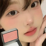 BLACKNANA Square Iron Box Single Color Blush Cream Low Saturation Gray Pink Long-lasting Makeup Tender Rouge