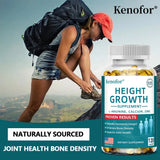 Natural Height Growth Calcium Vitamin D Supplement Vegetarian Capsules, Increase Bone Strength, Height Promoter Capsules Adults