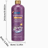 1000ml Lavender Kojic Acid AHA Shower Gel Deep Cleansing Brighten Skin Scrub Body Wash Exfoliator Body Care Fragrance Skincare