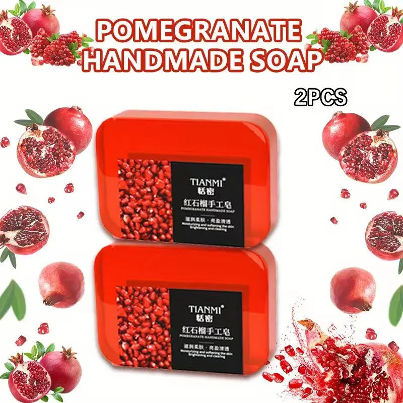 Pomegranate Soap Gently Cleanses the Face and Body, Moisturizes Water and Moisturizes, Suitable for All Skin Types, Gift