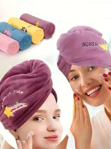 1pc Soft Quick-Dry Hair Towel  - Absorbent Hair Drying Wrap for Women Girls, Bathroom Essential Hair Hat