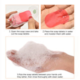 Portable Hand Soap Sheets for Travel | Dissolving Cleanser Wipes | Alcohol-Free | On-the-Go 50 sheets/box