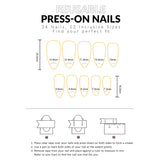 24Pcs Blue Almond Press on Nails with 3D Pearl Design Mid-length Oval False Nails Tips Bow Pattern Wearable Fake Nail for Women
