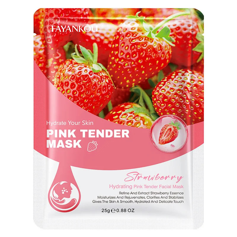 10Pcs Fruits Facial Masks for Face Skincare Moisturizing Brightening Hydrating Firmingface Mask Beauty Face Skin Care Products