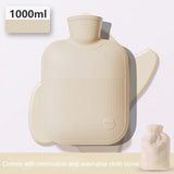 Cozy & Durable Hot Water Bottle With Soft Cloth Cover-1000ml Explosion-Proof,Non-Slip Grip for Perfect for Menstrual Pain Relief