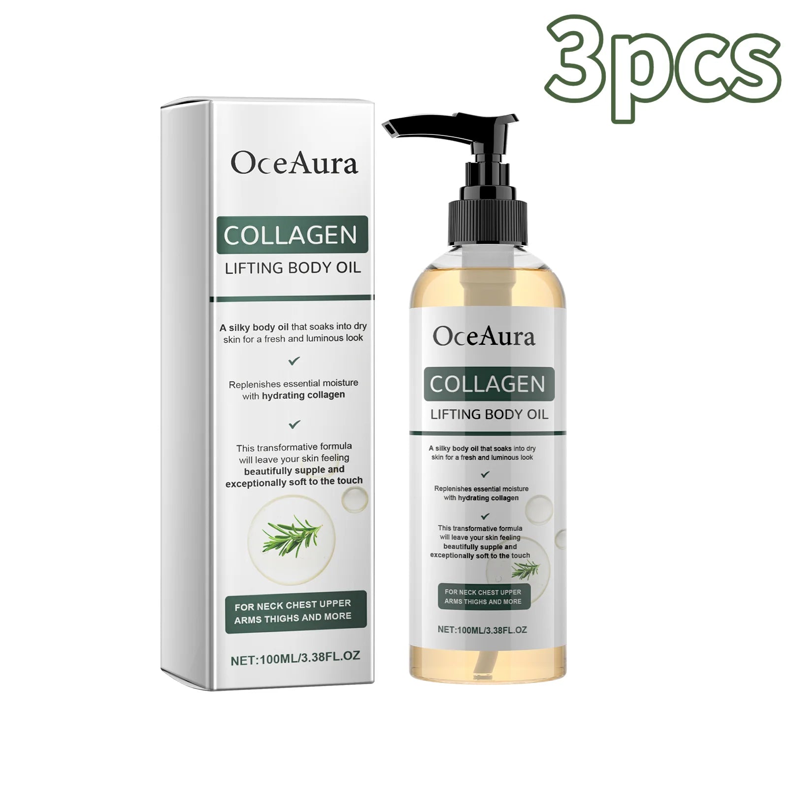 Collagen Firming Body Oil Deep Hydration Moisturizing Firming Arm Belly ＆ Excess Fat Whole Body Skin Massage Essential Oil 100ml