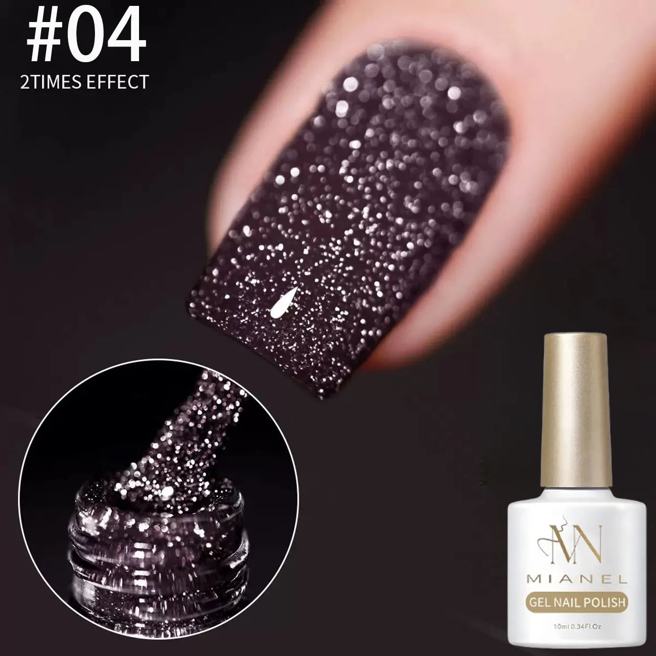MIANEL Autumn Gel Nail Polish Adhesive Burst Flash Broken Diamond Halloween Christmas Nails Art Kit for Professional Use