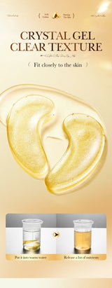20Pcs=10Pairs Gold Collagen Crystal Eye Mask Skincare Eye Patches Firming Moisturizing Nourishing Eye Skin Care Products