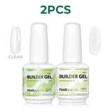Nailpop 7 IN 1 Nail Glue Gel 15ml Gellack UV Nails Builder Gel Apex & Extension Soak off Base Gel Top Coat  HEMA FREE
