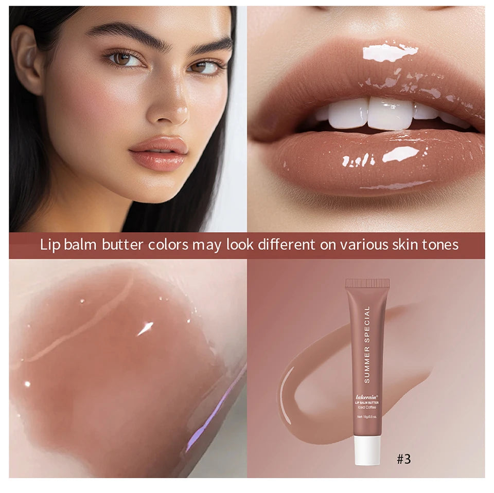 Moisturizing Lip Butter Balm 4 Counts/set Hydrating Lip Balm Plumping Lip Oil Lip Stick Glossy Lip Glaze Stick Plumping Lip Cosm