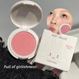 Monochrome Blush Palette Matte Peach Rouge Cute Bunny Rose Red Cheek Tint Blusher Powder Natural Face Contouring Shadow Makeup