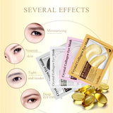 20Pcs=10Pairs Gold Collagen Crystal Eye Mask Skincare Eye Patches Firming Moisturizing Nourishing Eye Skin Care Products