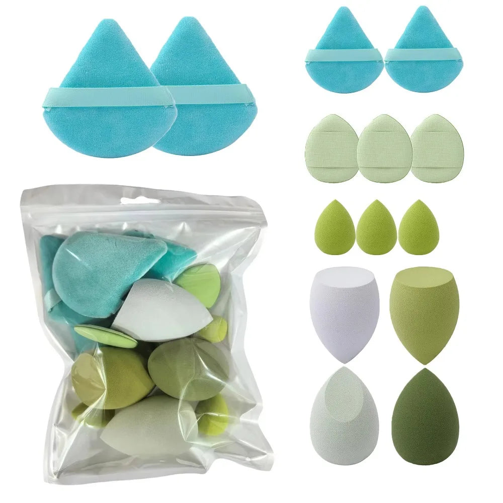 14PCS Set Makeup Sponge Professional Powder Puff for Foundation Blending Cosmetic Tools Beauty Accessories Soft Sponge