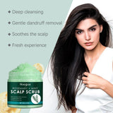 Scalp Scrub Exfoliator With Massage Brush Peppermint Rosemary & Sea Salt For Oil Control Dandruff Deep Cleansing Refreshing Set