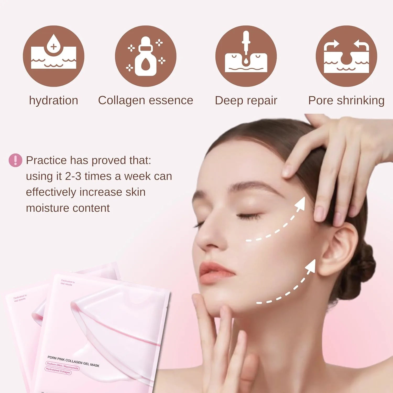 Overnight Collagen Mask Salmon DNA PDRN Face Mask For Glass Glow Skin Elasticity Hydrating Firming Smooth korean Skincare