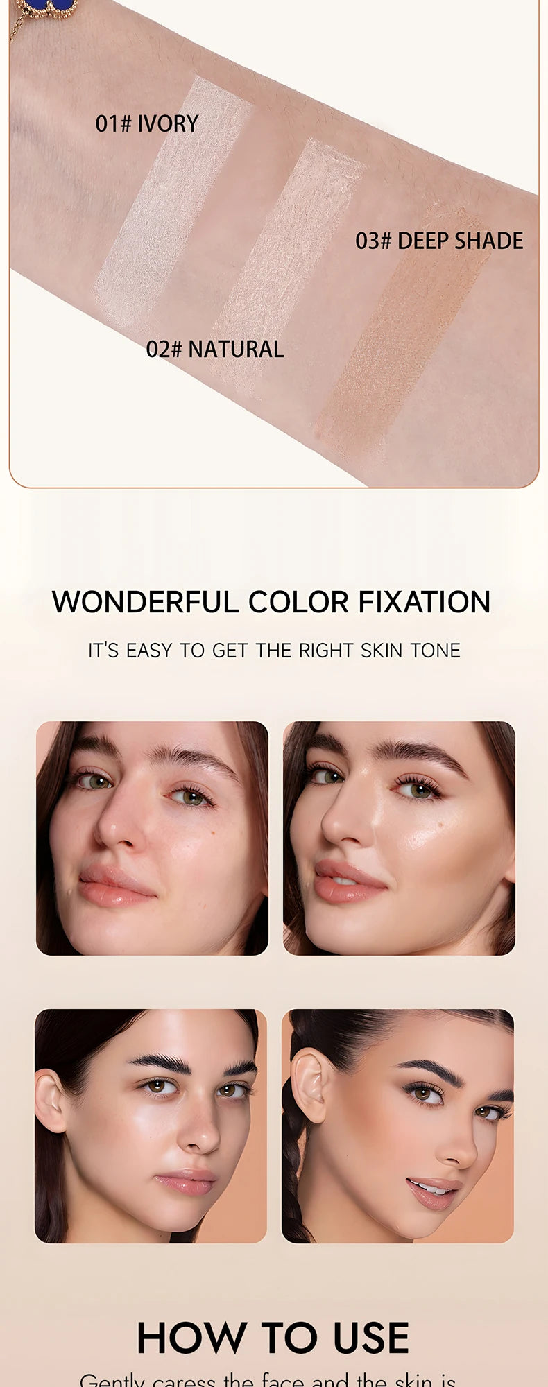 O'CHEAL Temperature Changing Foundation Stick Facial Coverage Blemishes Pores Double-Headed Face Matte Makeup Foundation Cream