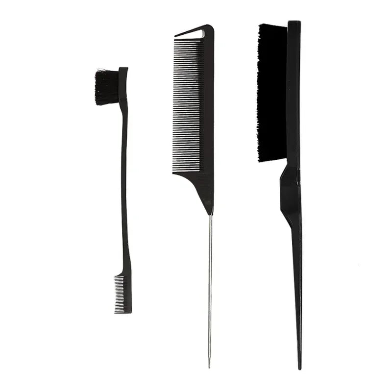 3pcs/lot Double Sided Edge Control Hair Comb Hair Styling Hair Brush Accessories New Brush Comb Styling Partition Comb