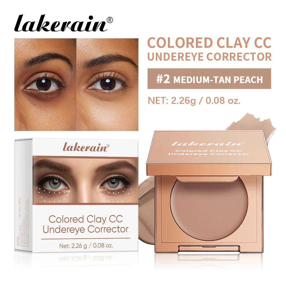 Undereye Color Correction Concealer Fine Clay Texture Brightening Smoothing Skin Waterproof Moisturizes Quick Cover Dark Circles