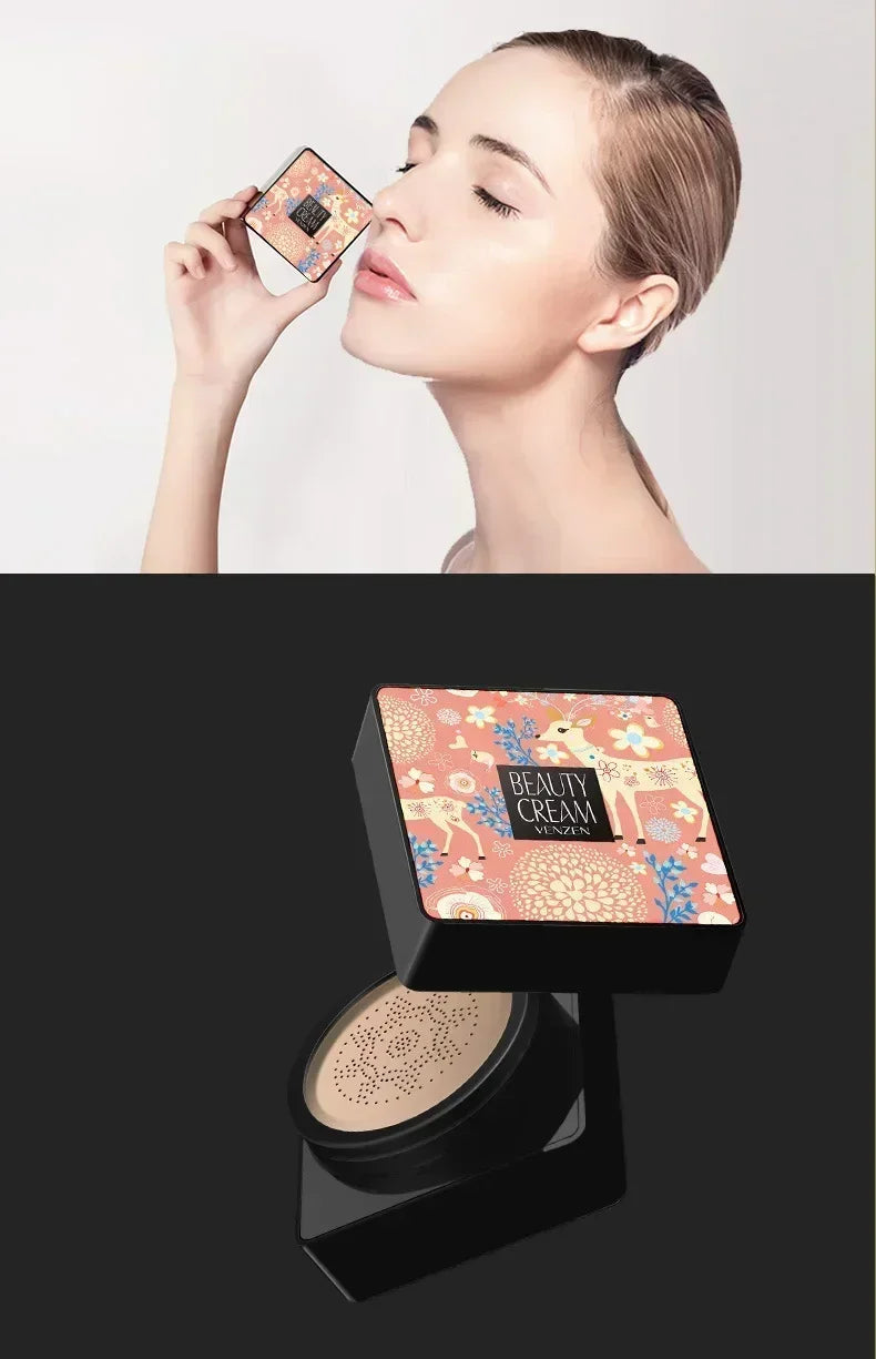 Mushroom Head Air Cushion Natural Concealer BB Cream Moisturizing Brighten Skin Tone Waterproof CC Cream Foundation Cosmetics