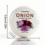 Vegan Onion Shampoo Bar Natural Hair Care Anti Dandruff Oil Control Repair Split Ends Dry Frizz Nourish Scalp Solid Shampoo Soap