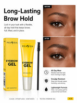 Clear Eyebrow Gel 3PCS Set, Strong Hold Waterproof Brow Shaping Gel, Natural Fuller Brows Makeup, Flake-Free Brow Lamination